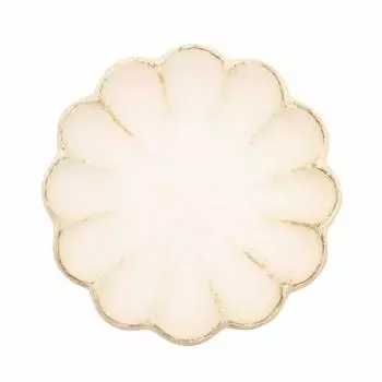 Mino Ware Kaneko Kobei Linker Plate, Medium Plate, White, Nerika, Diameter Approximately 17cm, Microwave and Dishwasher Safe, Made in Japan 555-0006