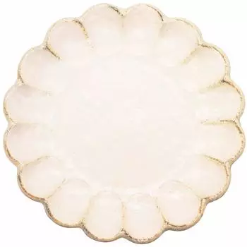 Mino Ware Kaneko Kobei Plate Large Plate White Nerika Diameter Approximately 24cm Curry Plate Pasta Plate Microwave Dishwasher Safe Made in Japan