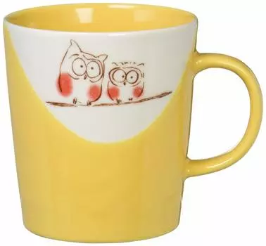 Mino Ware Light Ware Happy Owl Mug Red K80028