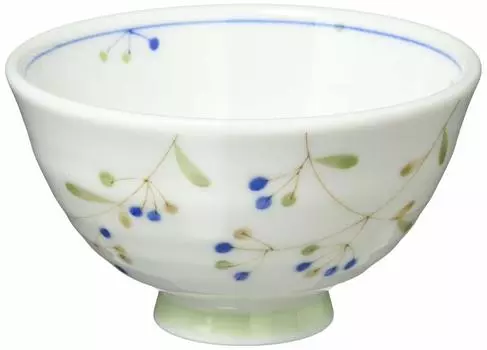 Mino Ware Lightweight Rice Bowl, Tea Bowl, Approximately 11cm, Microwave and Dishwasher Safe, Nut Blue 132-1011