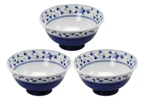 Mino Ware Lightweight Rice Bowl, Tea Bowl, Set of 3, Gosumaki Arabesque, Approx. Diameter 12.5 x Height 6cm, Tableware Set, Ceramic, Microwave,