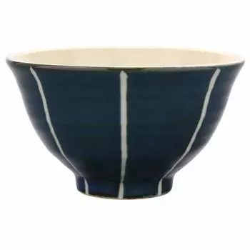 Mino Ware Lightweight Tea Bowl Konahiki Tokusa Navy Blue 132-1026