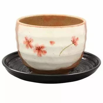 Mino ware loose bowl (with teacup) small flower vermilion made in Japan 503-06