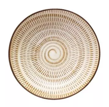 Mino Ware Mino Folk Art Карри Паста Глубокий Диаметр Примерно 21 x Глубина Микроволновая печь и посудомоечная машина Летающий самолет Японский Сделано в Японии Тарелка,