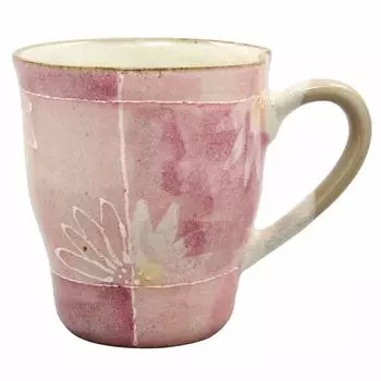 Mino Ware Mug Flower Lattice Pink Made in Japan 501-36