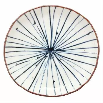 Mino ware plate approx. 16 x 15 cm microwave and dishwasher safe Tokusa oval 132-0406