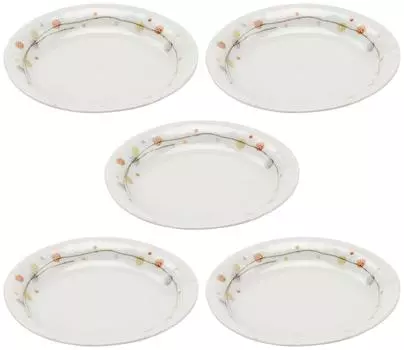 Mino ware plate set of flower diameter x height tableware microwave and dishwasher made in Japan 5, pattern, approx. 16.5 2.5 cm, set, ceramic, safe,