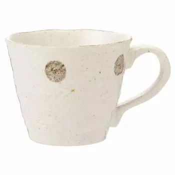 Mino Ware Polka Dot White Karatsu Mug K52017
