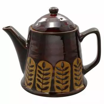 Mino Ware Pot Laurel Brown Made in Japan 500-08