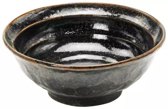 Mino Ware Ramen Bowl Ramen Bowl Oil Drop Crystal Black Approx. Diameter 19.5 x Height 7.2cm Microwave Dishwasher Safe Made in Japan 134587