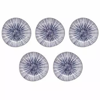 Mino ware serving diameter set of made in Japan plate, approx. 16cm, 5, Hosojugusa, 506-15