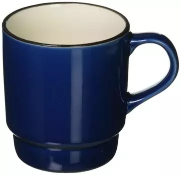 Mino Ware [Штабелируемая] кружка-чашка темно-синего цвета диаметр 8,2 x высота 9,3 см керамика можно мыть в микроволновой печи в посудомоечной машине сделано в Японии 136475
