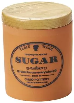Mino ware terracotta canister sugar K60708