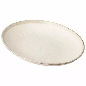 Mino Ware White Karatsu Oval Noodle Plate K30273
