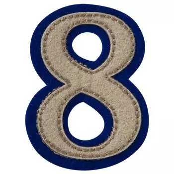 Minoda Felt Iron Patch Number 8 P50I5772