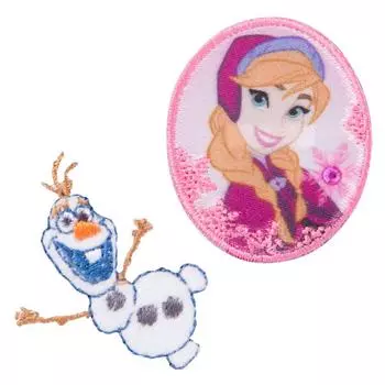 Minoda Frozen Patch with Rhinestone Small Anna and D01Y0101 Olaf-Small