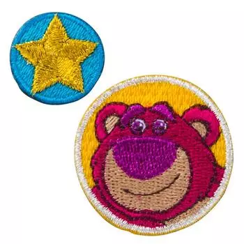 Minoda Toy Story Circle Patch For Both D01Y5974 Small, Iron-On/Seal Lotso-Small