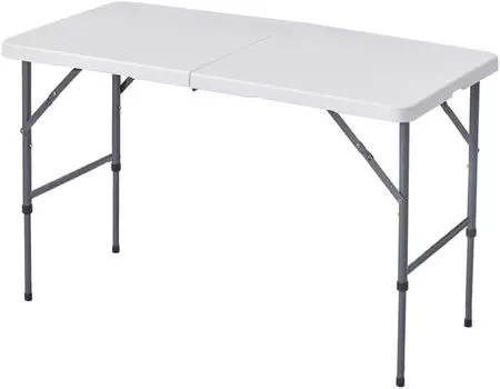 MINODEER Кемпинг Складной Нагрузка Компактный Обеденный Без Сборки Гостиная Работа Обеденный Стол SLZ, На открытом воздухе, Стол, Грузоподъемность 120кг, 122/152/180см, Стол, белый