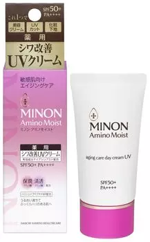 Minon Amino Moist Aging Care Дневной крем УФ 30 г Основа под макияж Солнцезащитный крем [для чувствительной кожи] Квази-лекарство