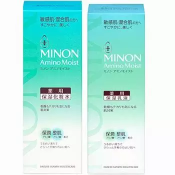 Minon Amino Moist Лечебный лосьон для лечения акне 150 мл Молоко 100 г [Лосьон + Эмульсия] (4987107624871) + (4987107624925)