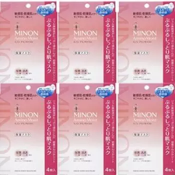 Minon Amino Moist Plump Moist Skin Mask 22mL x 4 pieces x 6 pieces [6 pieces] (4987107616647)
