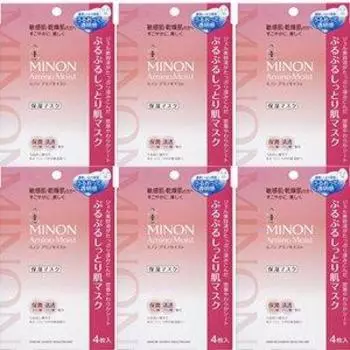 Minon Amino Moist Plump Moist Skin Mask 22mL x 4 pieces x 6 pieces [6 pieces] (4987107616647)