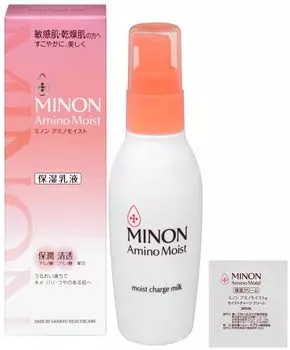 MINON Amino Moist Увлажняющее молочко Moist Charge 100 г с образцом для сухой кожи [Чувствительная кожа, кожа] белый