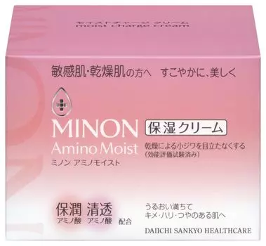MINON Amino Moist Увлажняющий крем Moist Charge 40 г сухой уникальный увлажняющий увлажняющий [Чувствительная кожа, кожа] Длительное увлажнение, формула, крем, лицо, розовый