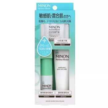 MINON MINON Amino Moist Линия для кожи Набор пробников Лосьон-основа УФ х 2 саше х 3 набора [Квазилекарственное средство] Чувствительная/Комбинированная 20 мл/Молочко 20 г/Балансирующий 0,5 г