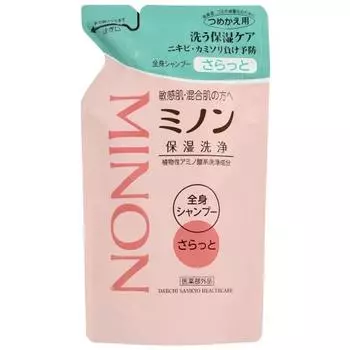 Minon Whole Body Shampoo Smooth Type Refill 380mL Body Soap Sensitive skin Prevents rough skin Moisturizing Anti-drying Weakly acidic Hypoallergenic