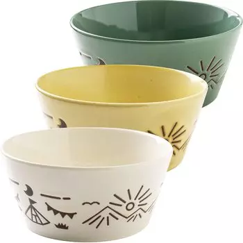 Minoru Pottery Mino Ware 130 pack bowl 3 color set PLANTAREE-CAMP-