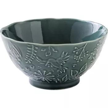 Minoru Pottery Mino Ware 180 Multi Bowl Labrador Blue TERRA~Hummingbird~