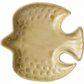 Minoru Pottery Mino Ware Dinky 120 Plate Kinako Tri-shaped