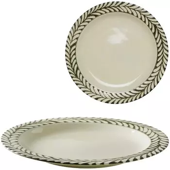 Minoru Pottery Mino Ware Gran 235 Plate White (Minorutouki)