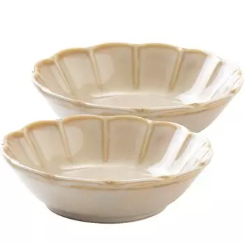 Minoru Pottery Mino Ware Itsuka 130 pots Beige Set of 2