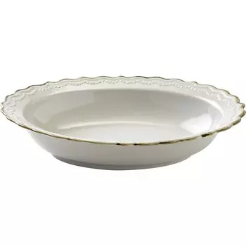 Minoru Pottery Mino Ware Omnis 240 Oval Deep Plate SABI