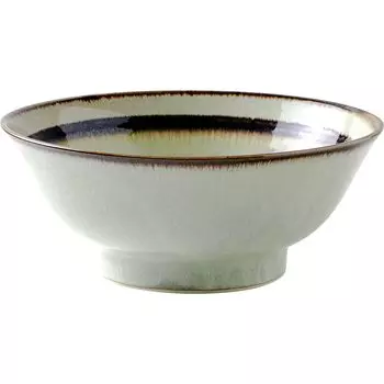 Minoru Pottery Mino Ware Wasabi 210 Takadai Ramen Bowl