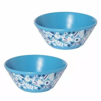 Minoru Pottery Small Bowl KUKKA Aqua Blue Diameter Lightweight Pack Bowl 2 Pieces (Minorutouki) 10.5cm