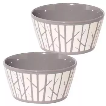 Minoru Pottery Small Bowl Plantery Timber Water Repellent Gray S 2 pieces