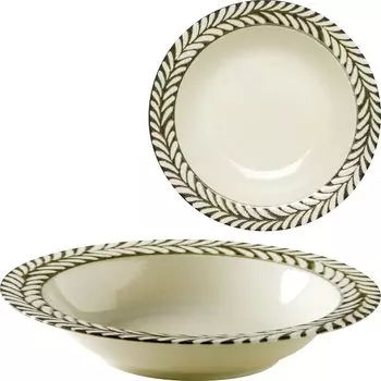 Minoru Touki Mino Ware Gran 210 Deep Plate White