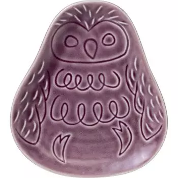 Minoru Touki Mino Ware METSA Owl 115 Plate Amethyst