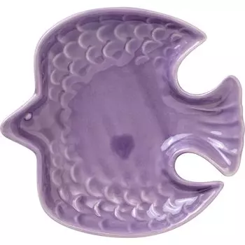 Minorutouki Mino Ware Dinky 120 Plate Lavender Tri-shaped