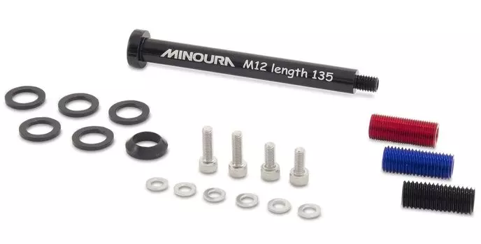 MINOURA Bicycle Front Carrier Mounting 12mm Thru Axle Universal Set (for 100mm/110mm width) 120-3200-01