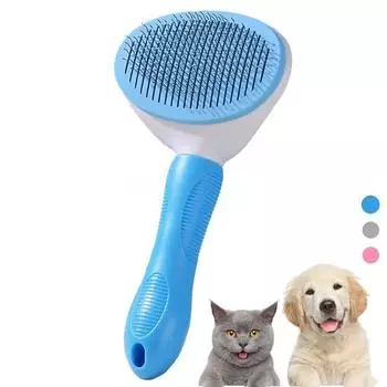 Миноксидил Расческа для кошек Аксессуары для кошек Уход за хомяками Силикон для удаления шерсти животных Ручка для продуктов. Маленький До небесно-голубой