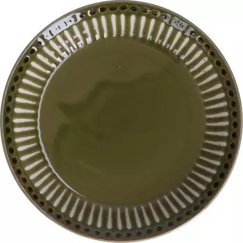 Minoyaki Curry Pasta 22 x Dishwasher Microwave Made in Japan Plate, Plate, Dish, Plate, Approx. 4cm, Safe, Safe, Olive, 132-0802