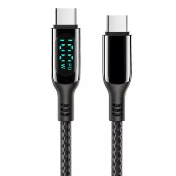 MINSLIS DC01 USB Type C Cable PD Совместимый с быстрой зарядкой Выходной экран Дисплей Нейлоновая оплетка Type C Кабель для зарядки iPhone Pro MacBook Совместимый