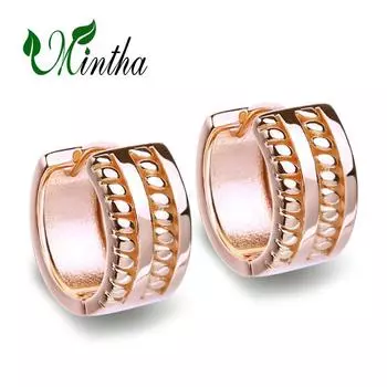 MINTHA геометрические серьги-клипсы, модные свадебные повседневные модные ювелирные серьги цвета розового золота для женщин, свадебные серьги A