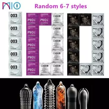 MIO 100 шт презерватив для мужчин пунктирная нить большие частицы случайный необычный презерватив секс-игрушки товары