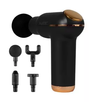 Миофасциальный релиз Hubdic Heat 5 уровней мощного мышечного удобного легкого и простого в использовании Поставляется с 4 типами идеального черного пистолета, тепла, вибрации, чёрный