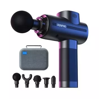 Миофасциальный релиз пистолет RENPHO ручной пистолет для ухода за всем телом 5 головок в комплекте 5 уровней мощной вибрации Активный пистолет для релаксации всего тела